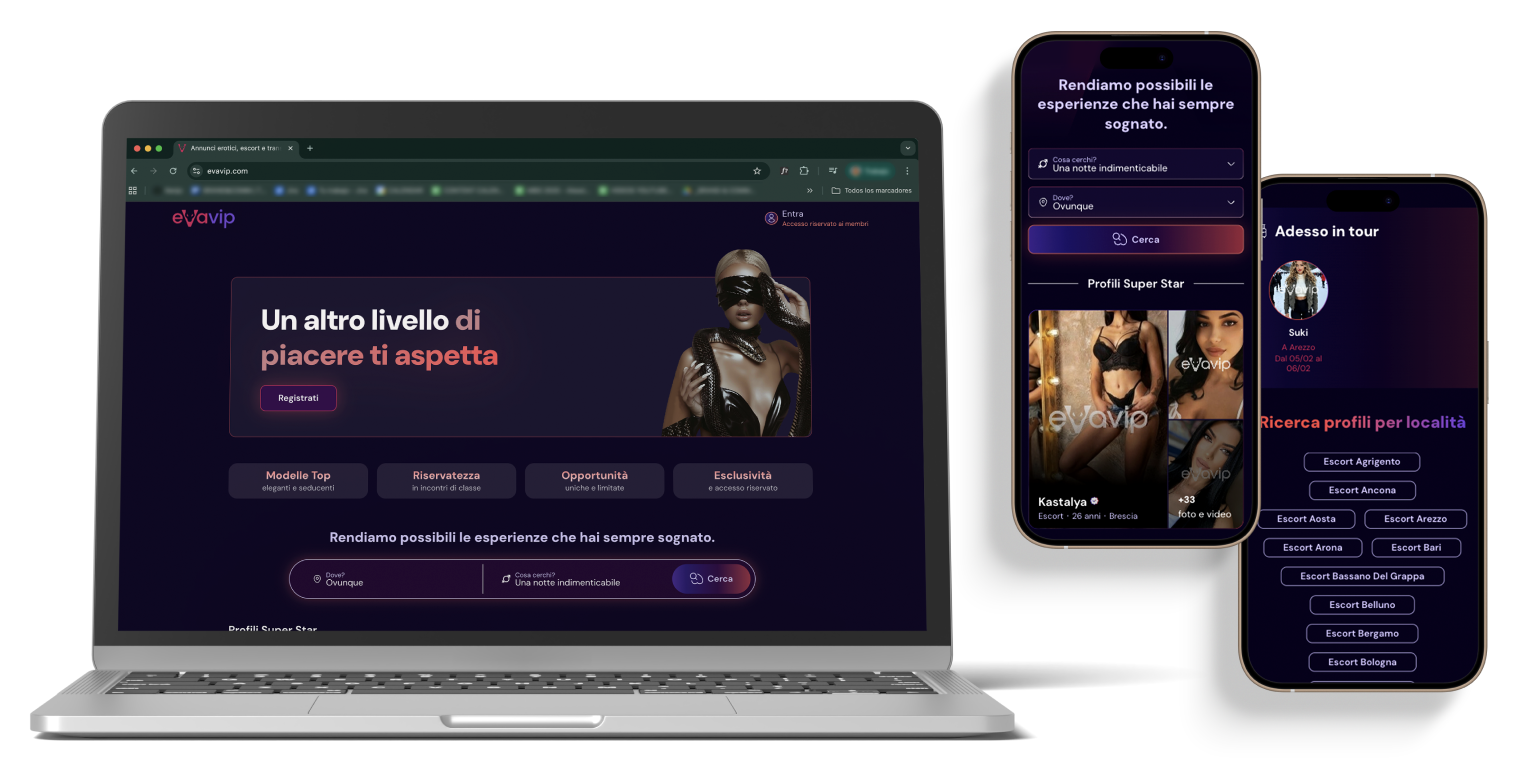 EvaVip disponibile su desktop e mobile
